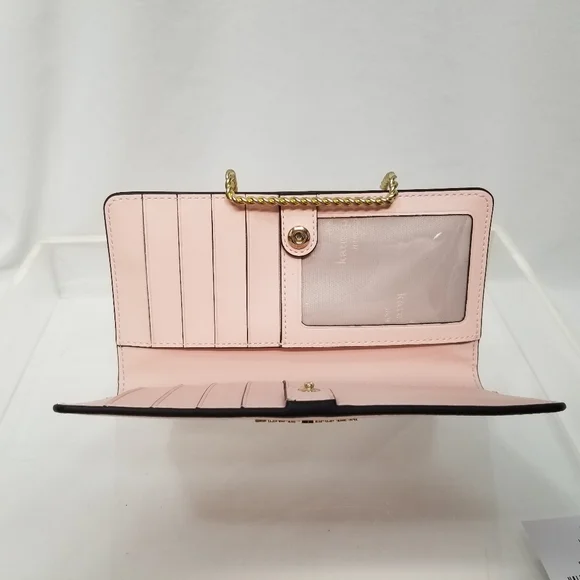 Kate Spade New York New With Tags Madison Conco Pink Large Slim Billfold Wallet